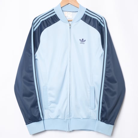70-80s Vintage adidas Ventex ATP Track Jacket Light Blue × Navy
