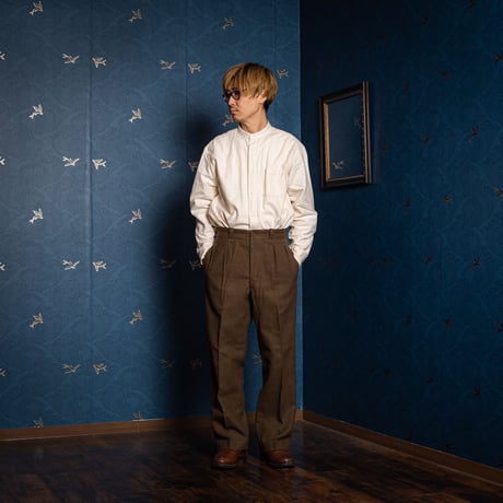 50s French Army Wool Trousers Size 22 -1