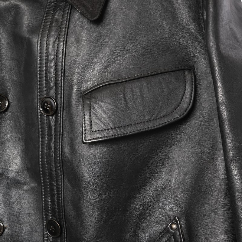 60-70s France Vintage Leather Jacket (Corbusier