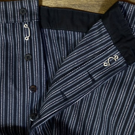 50-60s French Vintage  Stripe Trousers Deadstock