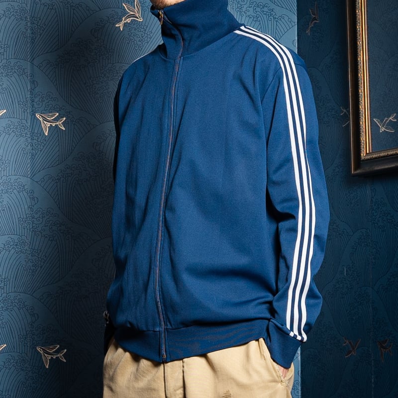 70s adidas track jacket Ventex France製 Vintage Adidas tracksuit jacket trefoil 70s 1973 Blue Ventex