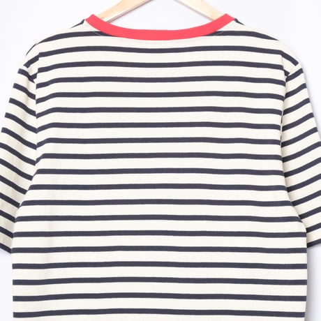 SAINT JAMES × Le Slip Français Half Sleeve Shirt ECRU×MARINE