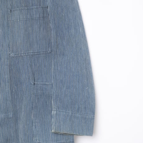 -30s France Vintage ETAT Belle Jardiniere Indigo Striped Work Jacket