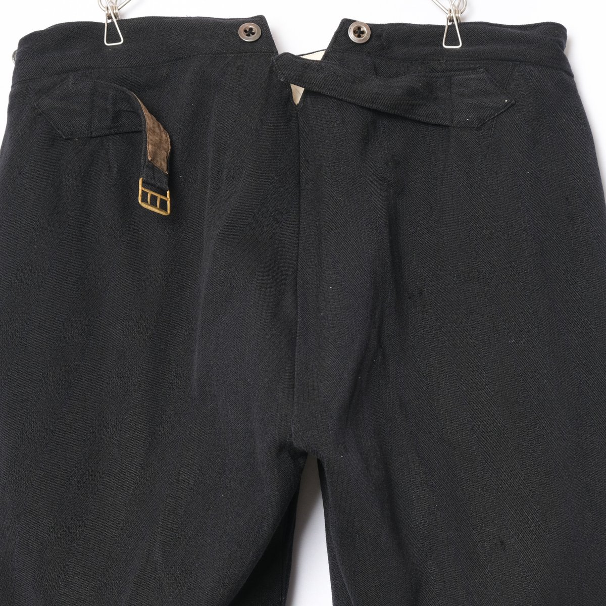 30-40s France Vintage Wool Black Trousers | Ugl 30-40s France Vintage Wool Black Trousers | Ugl