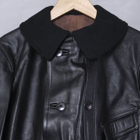30s French Vintage Leather Jacket (Corbusier Jacket)  Dead Stock
