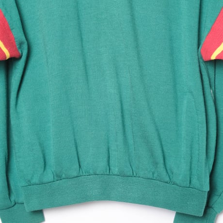 80s Vintage adidas Ventex Knit Track Jacket Green × Red