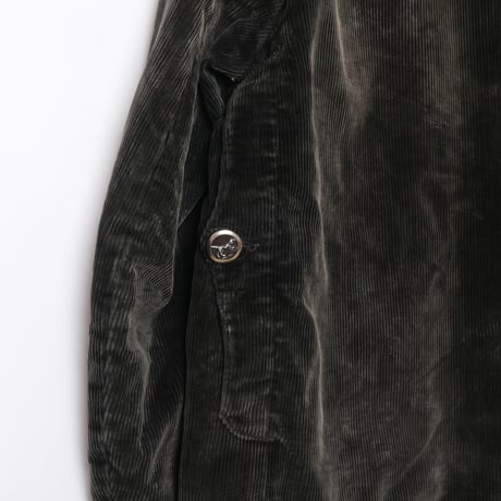 40-50s France Vintage La Favorite Dark Brown Corduroy Hunting Jacket