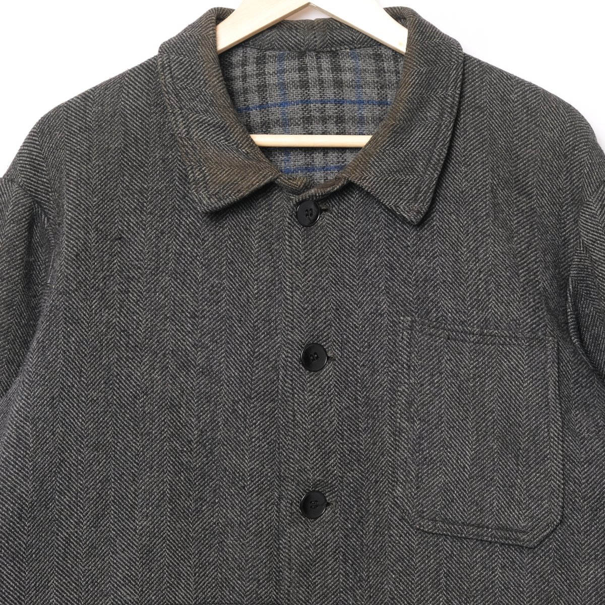 50-60s France Vintage Wool Farmers Work Jacket 50-60s France Vintage Wool Farmers Work Jacket