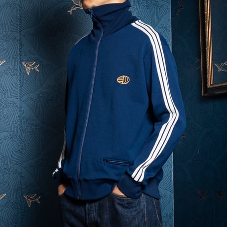 60s Vintage adidas Track Jacket Early World Mark Navy (Made in France)
