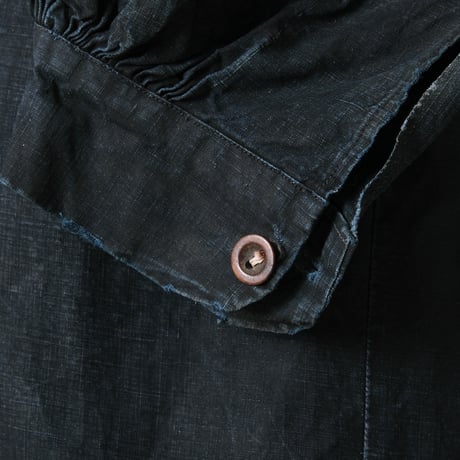 1900s Antique Indigo linen  Biaude