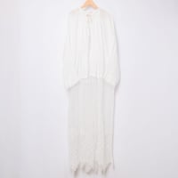 Early 1900s France  Antique Linen Church Smock 5