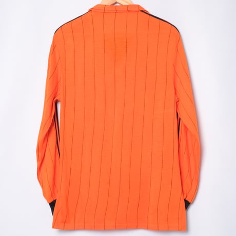 70-80s Vintage adidas Ventex Game Shirt Orange × Black