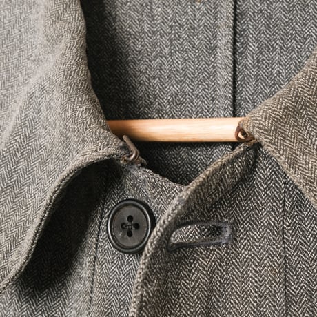 30-40s French Vintage  HBT Black Chambray Atelier Coat