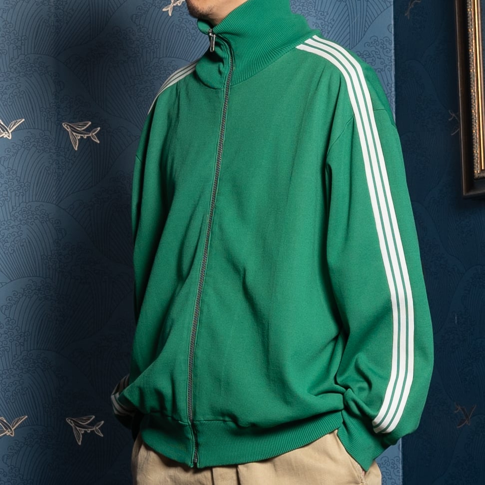 緑のジップアップジャケット ネイビー襟　80s 70s Adidas 70s Vintage adidas Track Jacket Green | Ugla パン
