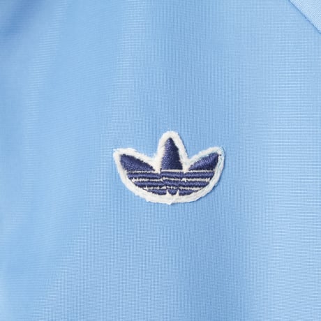 70-80s Vintage adidas Track Jacket Curve Pocket Light Blue × Navy