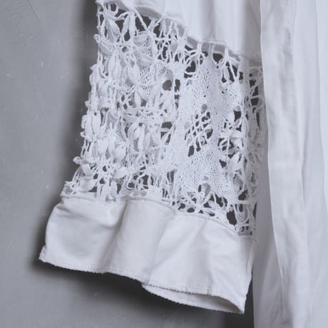 ~1930s  French Antique Linen Church Smock ⑤