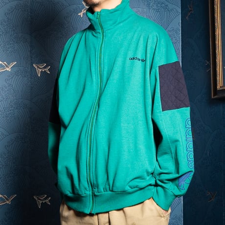 80s Vintage adidas Ventex Sweat Jacket Green  (Made in France)