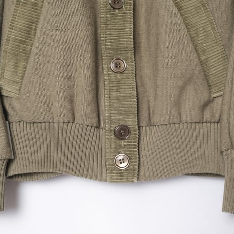 70-80s Vintage adidas Button Knit Jacket Khaki (Made in West Germany)