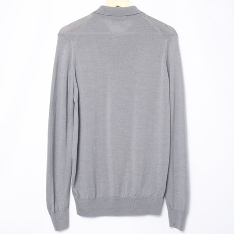 90s JOHN SMEDLEY Merino Wool Knit Polo（Made in England)