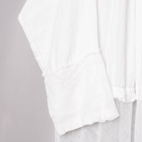 Early 1900s France  Antique Cotton Church Smock