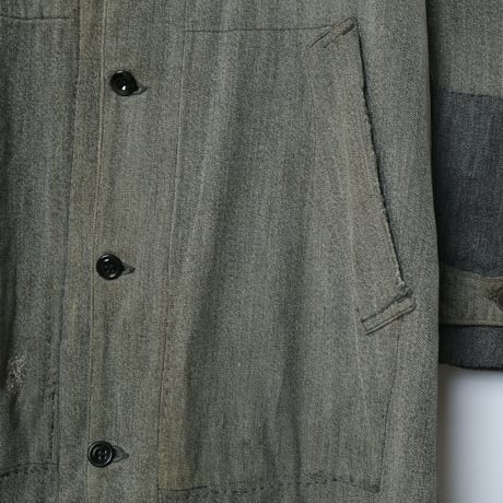 30-40s Le travailleur Black Chambray Atelier Coat