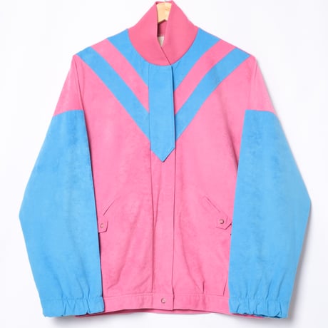 70-80s Vintage adidas Ventex Velours Track Jacket Pink (Made in France)