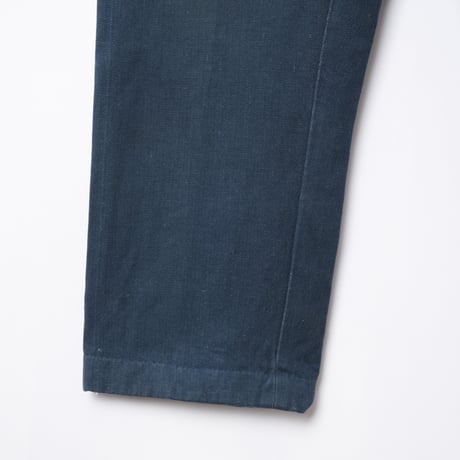 -30s France Vintage Fireman Indigo Linen HBT Trousers