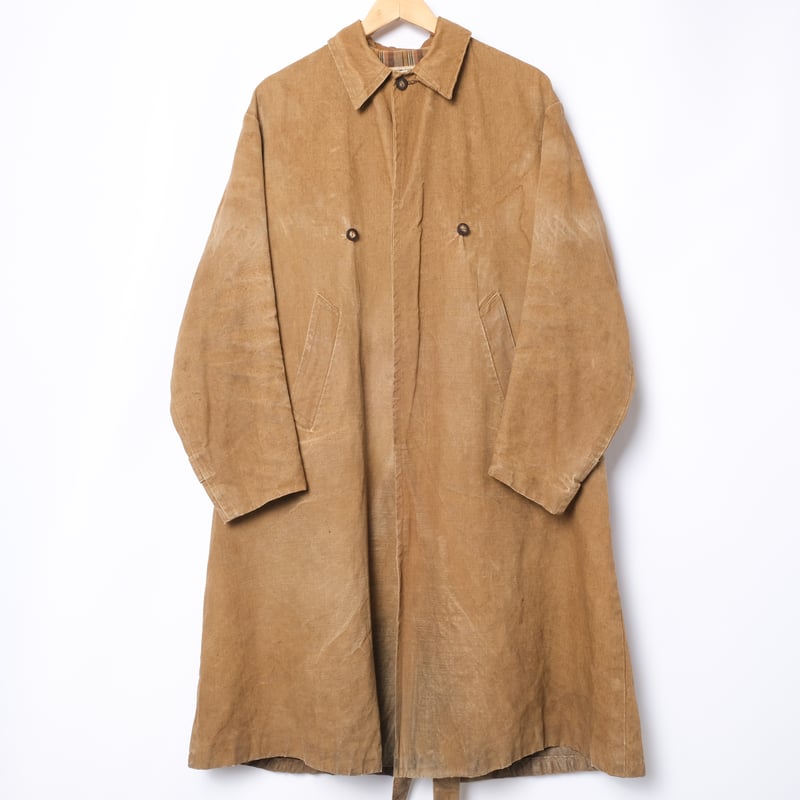 40-50s France Vintage METTEZ Linen Hunting Coat