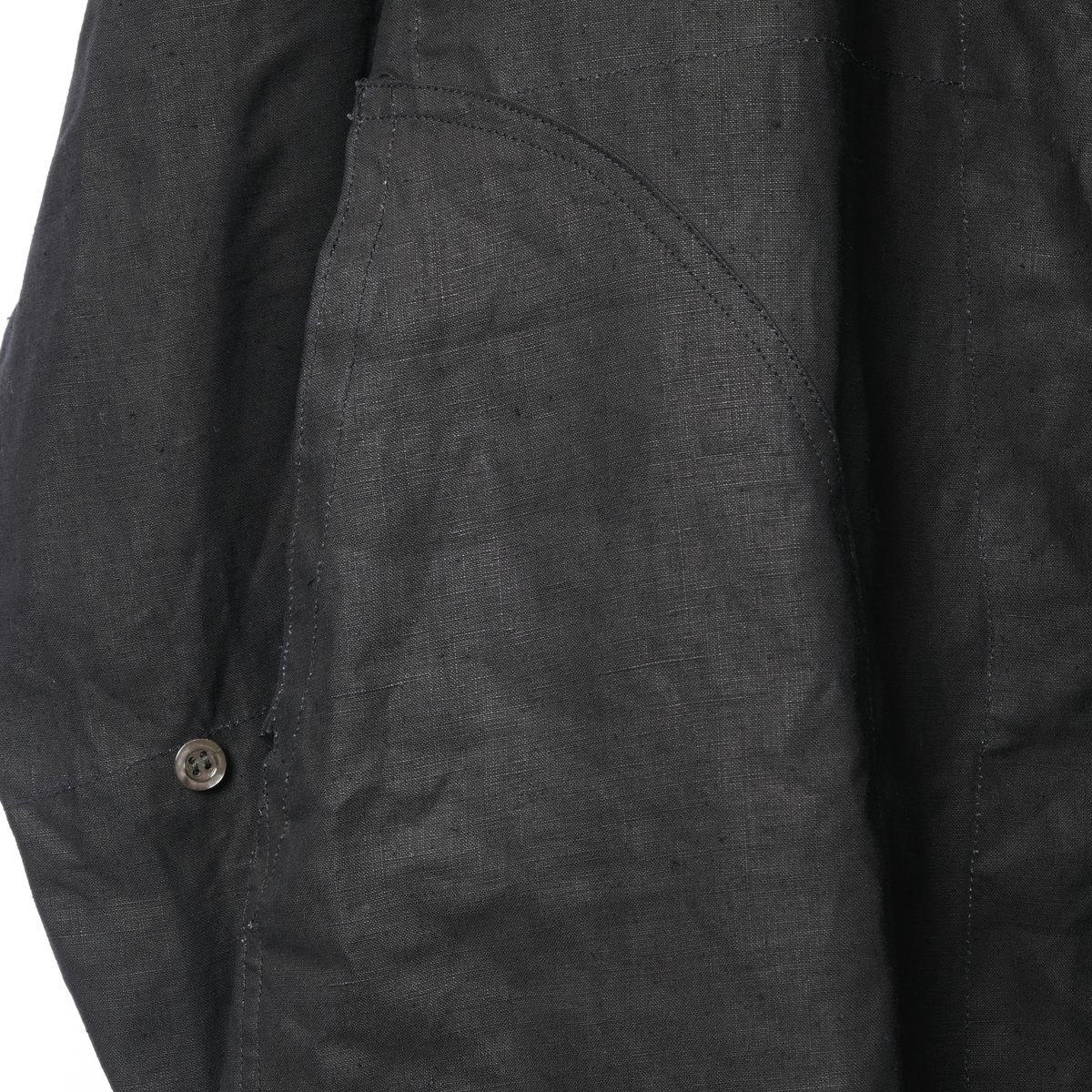 40s France Vintage Indigo Linen Maquignon Coat
