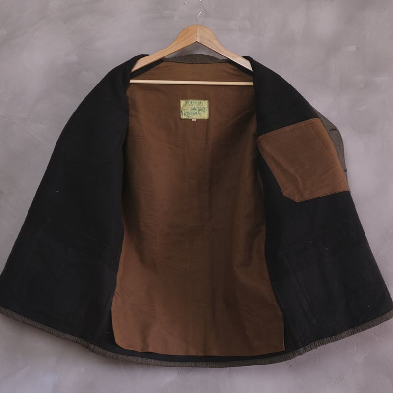 美品 50〜60s pique hunting ジャケット　黒ステッチ　ブラウン 50-60s French Vintage Pique Hunting Jacket | U