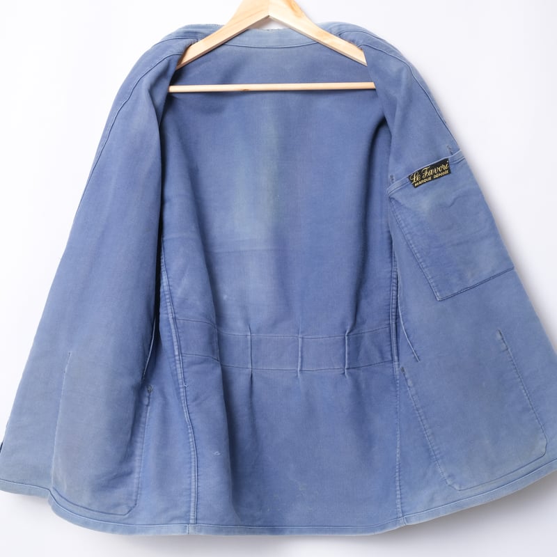 50s France Vintage Le Favori Lapel Blue Moleski