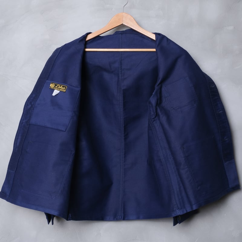 50-60s Eska Blue Moleskin Jacket Size 48 Dead S 50-60s Eska Blue Moleskin Jacket Size 48 Dead S