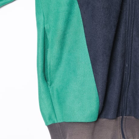 80s Vintage adidas Ventex Track Jacket Navy × Green × Purple (Made in France)