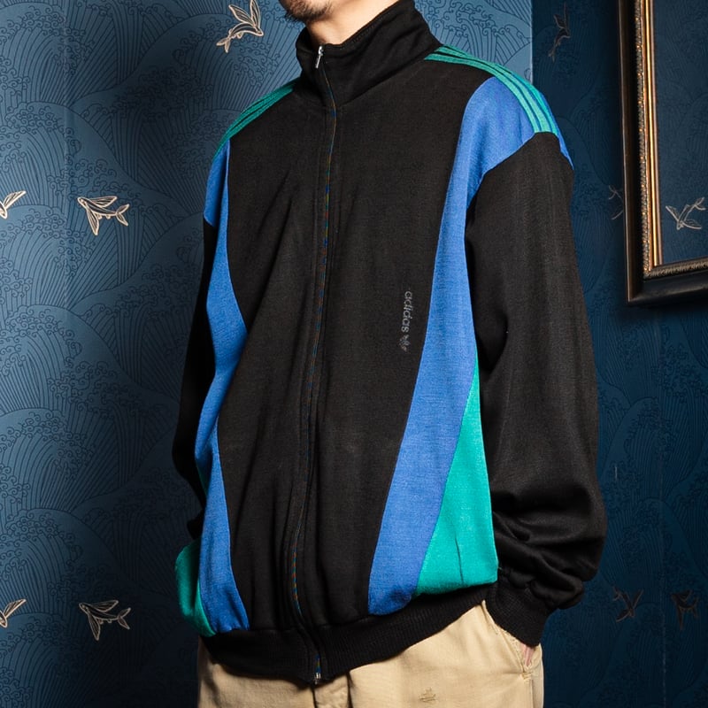 レアモデル！adidas Ventex Knit Track Jacket 80s Vintage adidas Ventex Knit Track Jacket Nav
