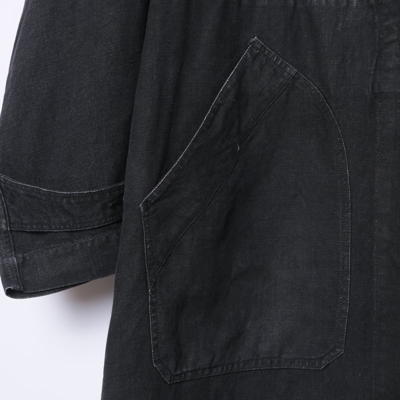 1920年代　\"SALACHE\" ブラックリネン　マキニョンコート 1920年代 