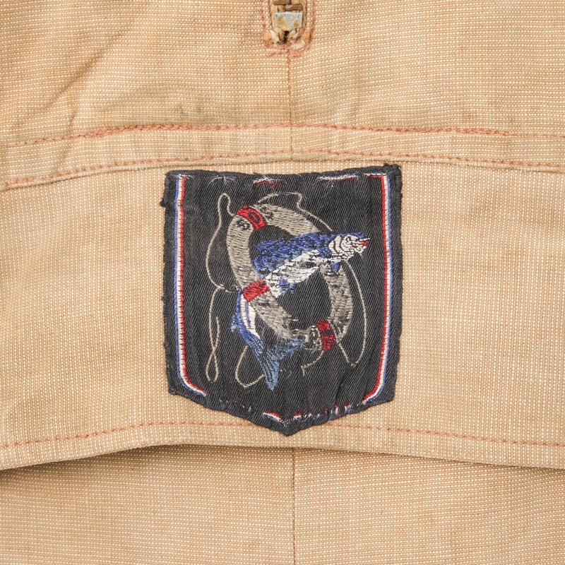 50s France Vintage Fisherman Smock With Game Po