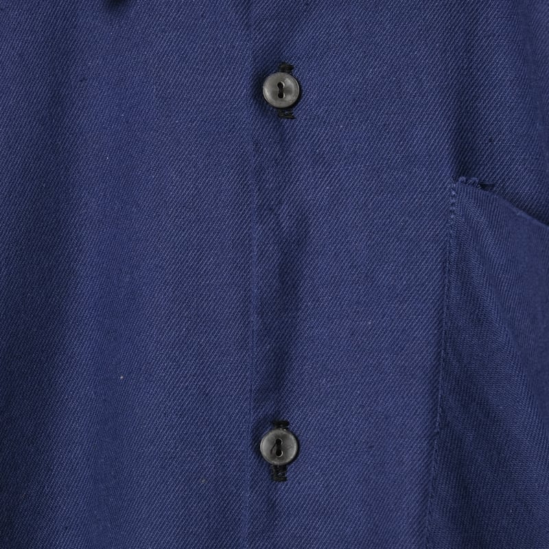 40-50s France Vintage Blue Granpa Shirt | Ugla 40-50s France Vintage Blue Granpa Shirt | Ugla