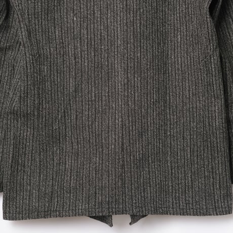 40s France Vintage Black Chambray Stripe Tailored Jacket Dead Stock