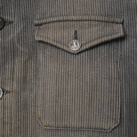 30-40s France Vintage EGAN Cotton Pique Hunting Jacket