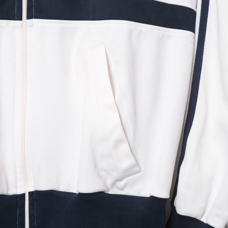 70-80s Vintage adidas Ventex Track Jacket Model First White × Navy (Made in France)