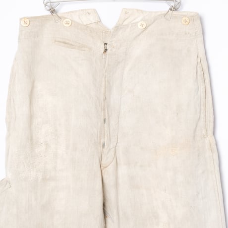 -30s French Army Linen HBT Bourgeron Trousers 2