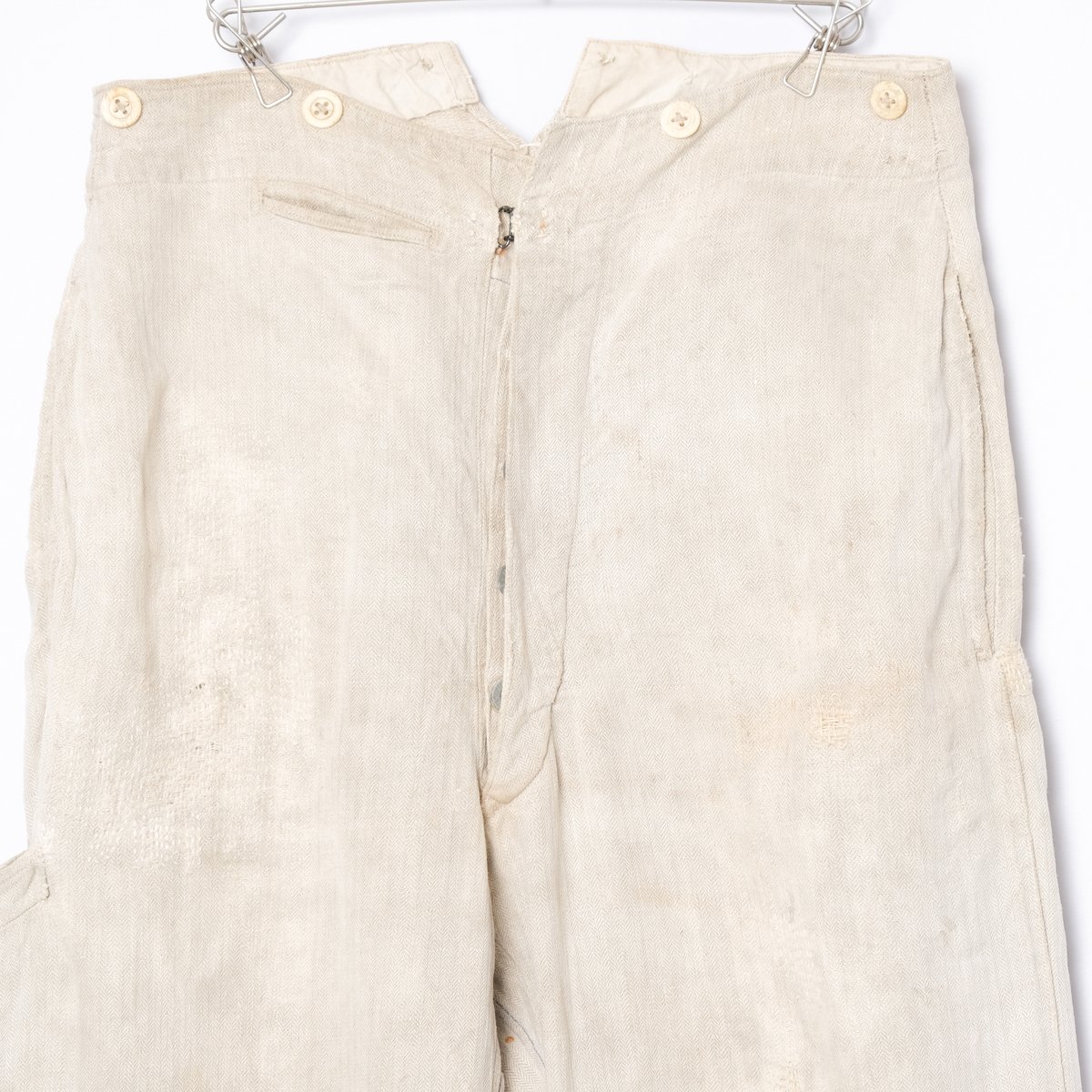 30s French Army Linen HBT Bourgeron Trousers 2 30s French Army Linen HBT Bourgeron Trousers 2