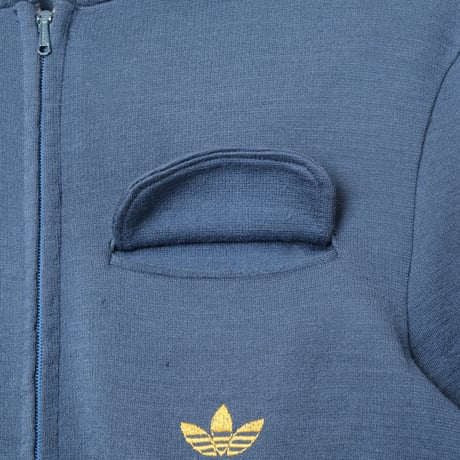 70s Vintage adidas Ventex Knit Jacket Blue Gray (Made in France)
