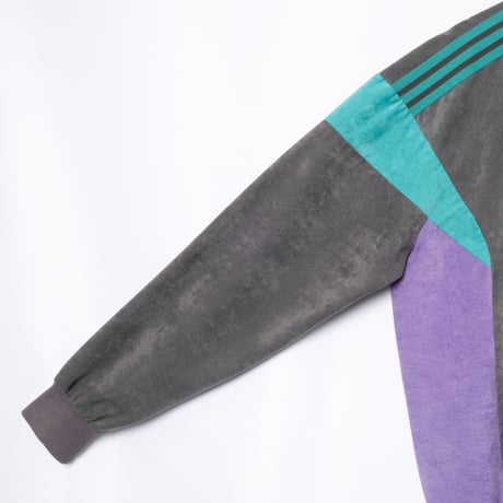 80s Vintage adidas Ventex Track Jacket Model Challenger Gray × Green × Purple (Made in France)