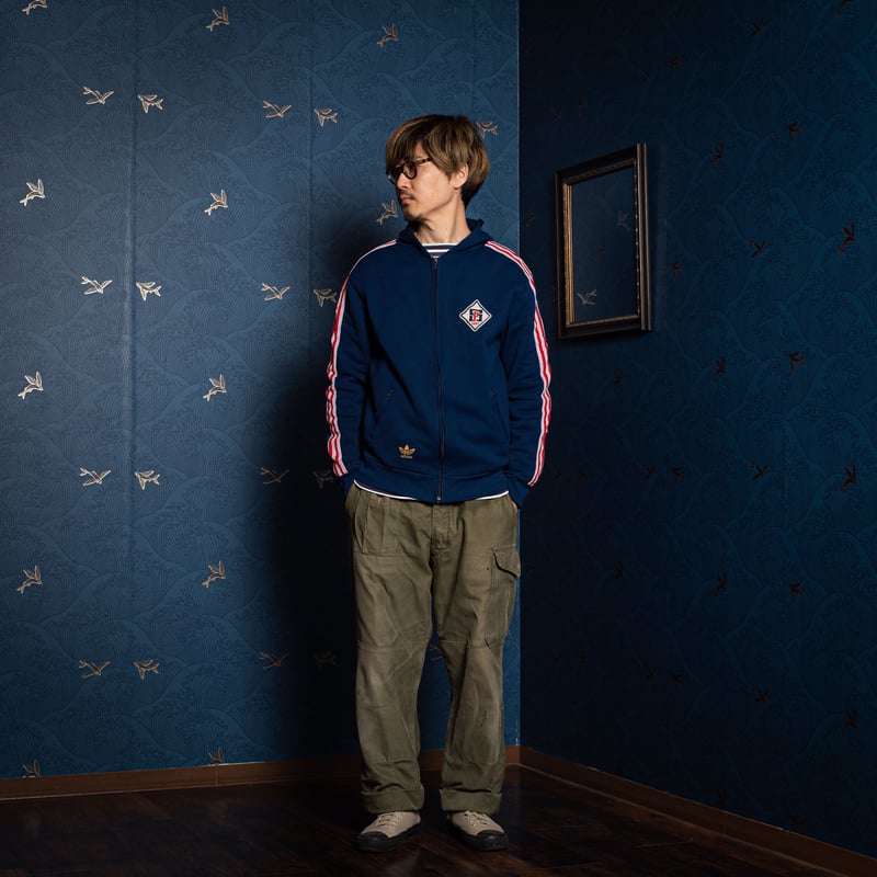 70s-80s Vintage adidas Hoodie STADE FRANCAIS (M