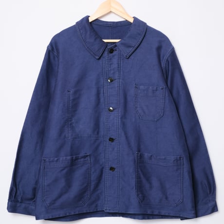 50-60s France Vintage Le Favori Blue Moleskin Jacket