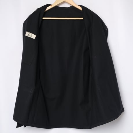 60s France Vintage Black HBT Work Jacket Dead Stock