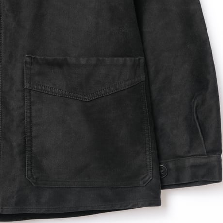 40-50s Le Mont St Michel Black Moleskin Jacket