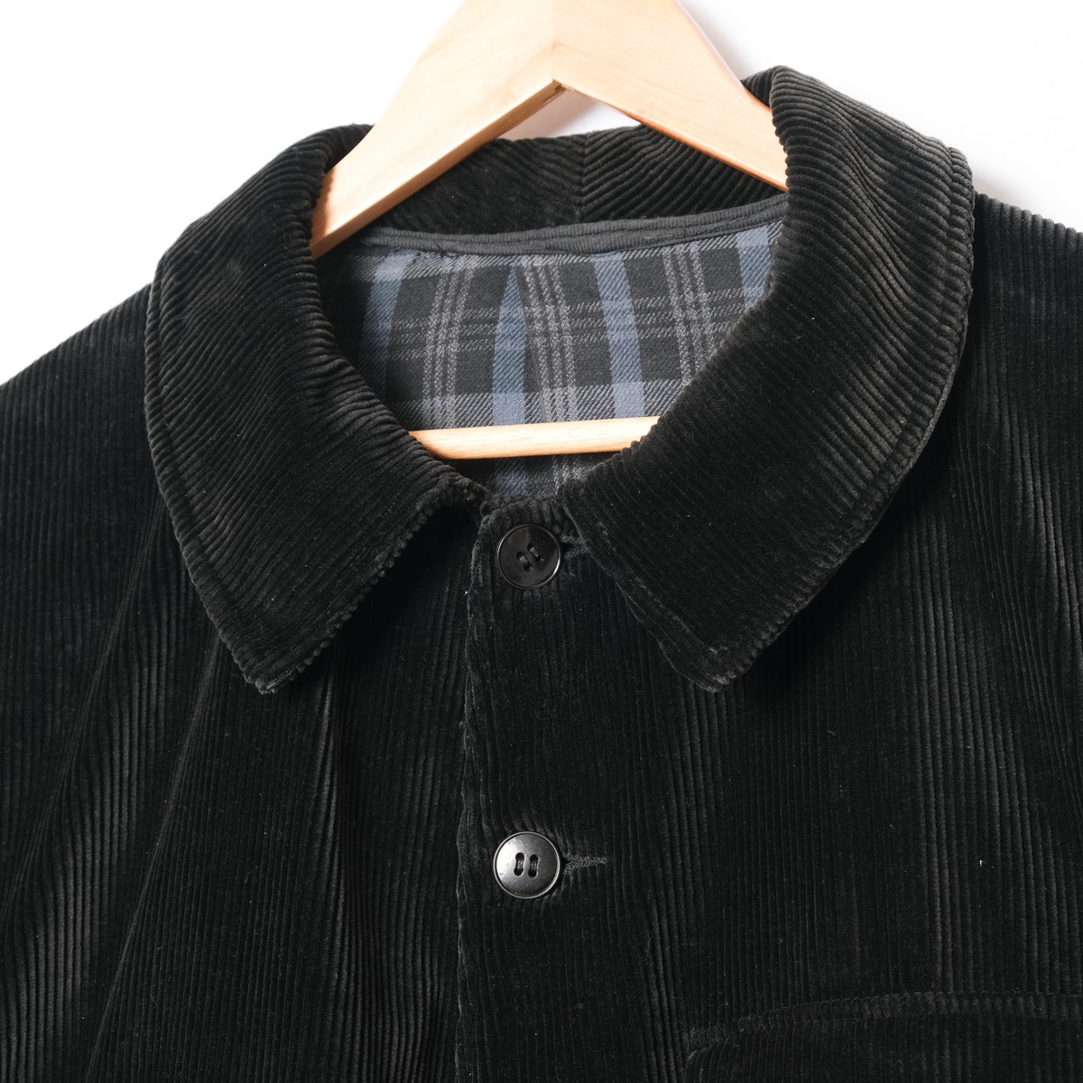 40-50s France Vintage Black Corduroy Jacket | U