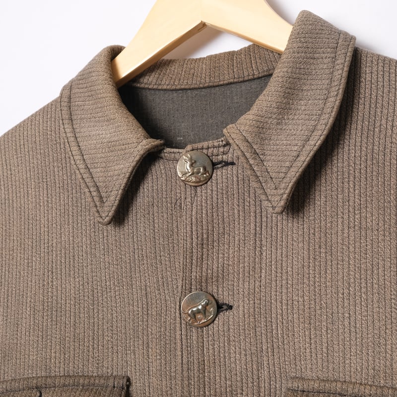 40-50s France Vintage Cotton Pique Hunting Jack 40-50s France Vintage Cotton Pique Hunting Jack